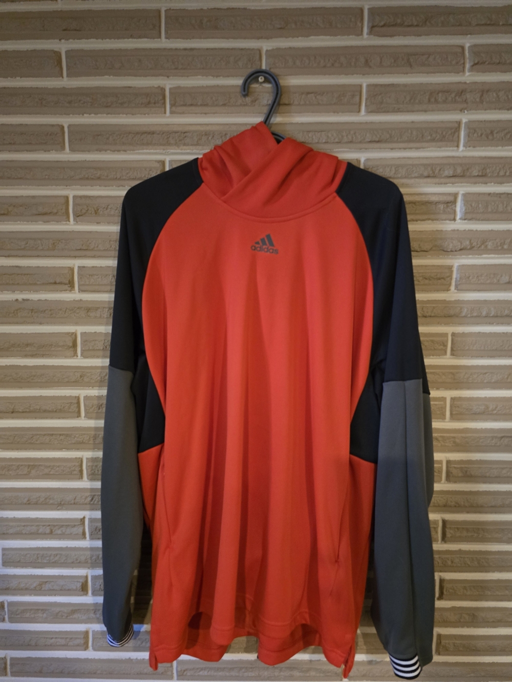 adidas Red, Black & Gray Men's Performance Pullover